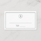 Carte De Placement Mariage élégant dans la forêt traditionnelle (Devant)