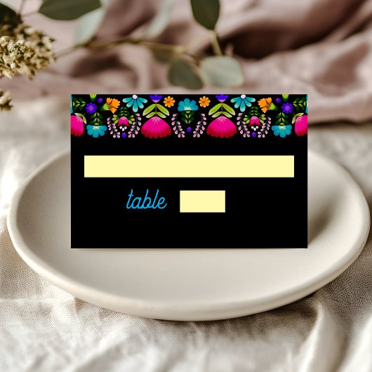 Carte De Placement Mariage élégant de fiesta