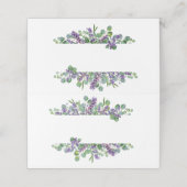 Carte De Placement Mariage élégant de Lavender Eucalyptus (Extérieur déplié)