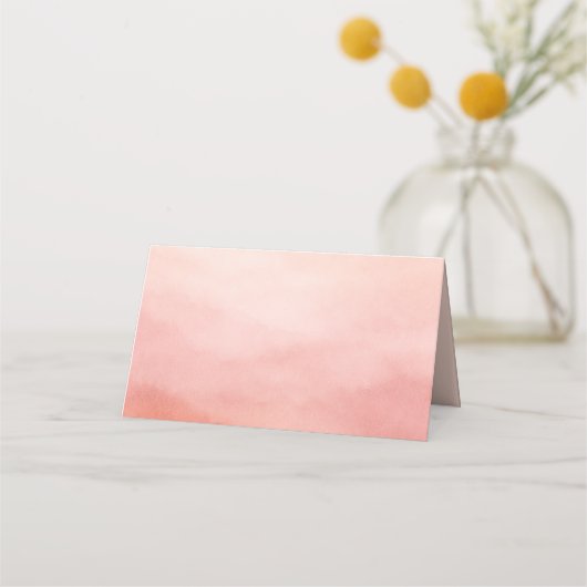 Carte De Placement Mariage Élégant Moderne Corail Côté Mer (Devant)