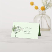 Carte De Placement Mariage Élégant Moderne Fleurs de Calla Blanches (Dos)