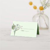 Carte De Placement Mariage Élégant Moderne Fleurs de Calla Blanches (Devant)