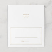 Carte De Placement Mariage Élégant Or Classique (Extérieur déplié)