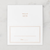 Carte De Placement Mariage Élégant Orange Citrouille Classique (Extérieur déplié)