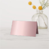 Carte De Placement Mariage élégant rose (Dos)