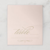 Carte De Placement Mariage élégant rose gold calligraphie script (Extérieur déplié)