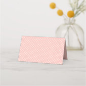 Carte De Placement Mariage Élégant Rose Pâle à Points Dorés pour la M (Dos)