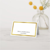 Carte De Placement Mariage Elegant White and Gold Bride Groom (Dos)