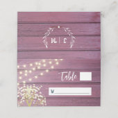 Carte De Placement Mariage en bois violet (Extérieur déplié)