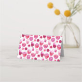 Carte De Placement Mariage en fleurs rose vif (Dos)