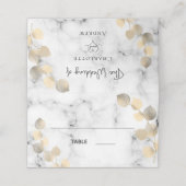Carte De Placement Mariage en marbre doré eucalyptus (Extérieur déplié)