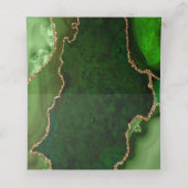 Carte De Placement Mariage en marbre vert et or (Intérieur déplié)