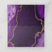 Carte De Placement Mariage en marbre violet et or Agate (Intérieur déplié)