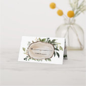 Carte De Placement Mariage en tranches de bois rustique (Dos)