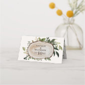 Carte De Placement Mariage en tranches de bois rustique (Devant)