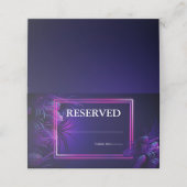 Carte De Placement Mariage | Étonnant Néon Violet Folio Tropical (Extérieur déplié)