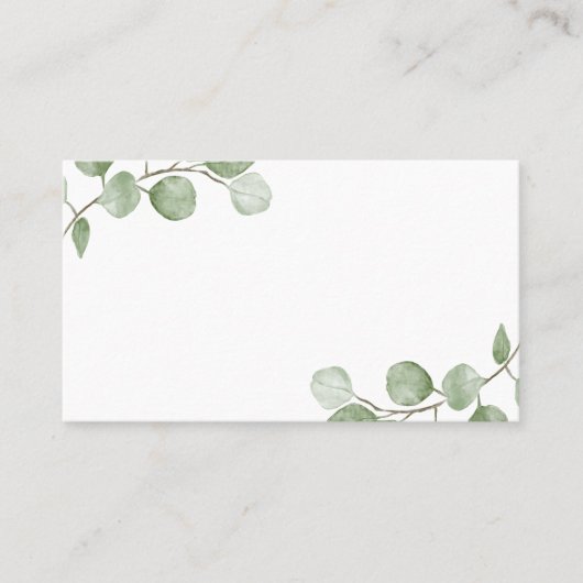 Carte De Placement Mariage Eucalyptus aquarelle (Devant)