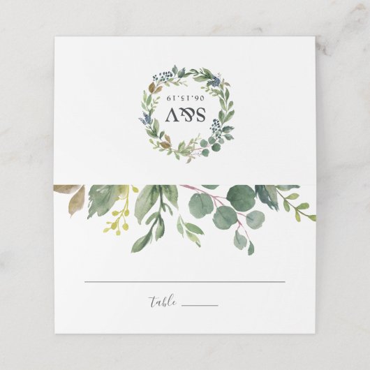 Carte De Placement Mariage Eucalyptus Grove (Extérieur déplié)