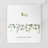 Carte De Placement Mariage Eucalyptus réservé au texte personnalisé (Extérieur déplié)
