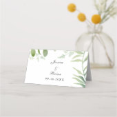 Carte De Placement Mariage Eucalyptus vert (Dos)
