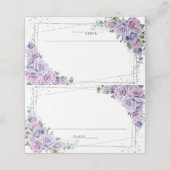 Carte De Placement Mariage Fête de Fiançailles Quince Fleur de Lilas  (Extérieur déplié)
