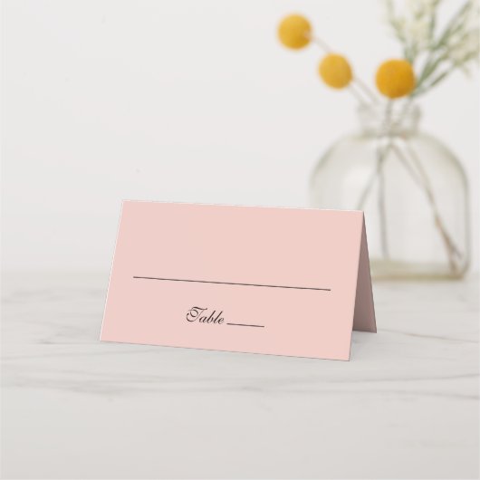 Carte De Placement Mariage Feuille Blush Modern Photo Gold (Dos)