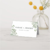 Carte De Placement Mariage Feuille de l'Eucalyptus succulent du budge (Dos)