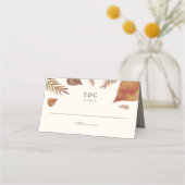 Carte De Placement Mariage Feuilles d'automne (Devant)
