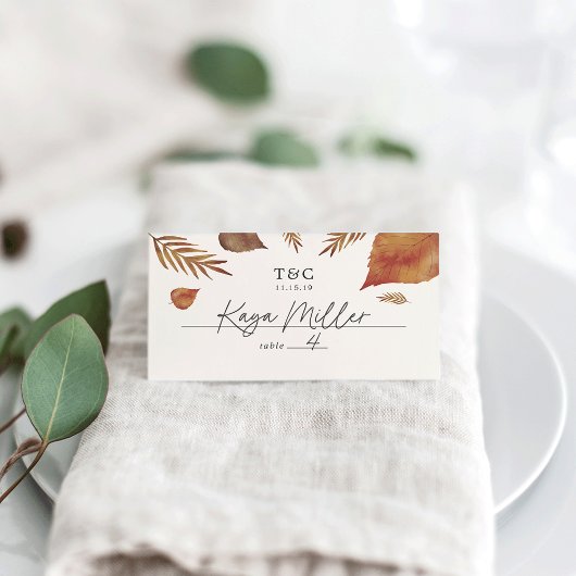 Carte De Placement Mariage Feuilles d'automne