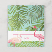 Carte De Placement Mariage Flamant Rose Tropical (Extérieur déplié)