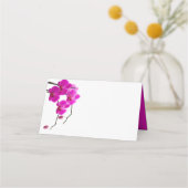 Carte De Placement Mariage flanc d'orchidée rose (Devant)