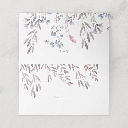 Carte De Placement Mariage Fleur sauvage (Extérieur déplié)