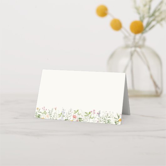 Carte De Placement Mariage fleur sauvage (Dos)