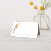 Carte De Placement Mariage fleur sauvage Aquarelle Tableau V2 Gold ID (Devant)