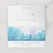 Carte De Placement Mariage Fleur sauvage bleu (Extérieur déplié)