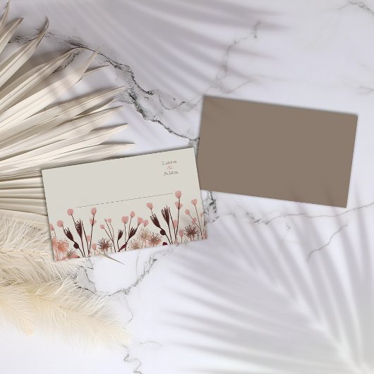 Carte De Placement Mariage Fleur sauvage Boho