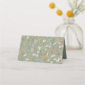 Carte De Placement Mariage Fleur sauvage Boho Chic (Dos)