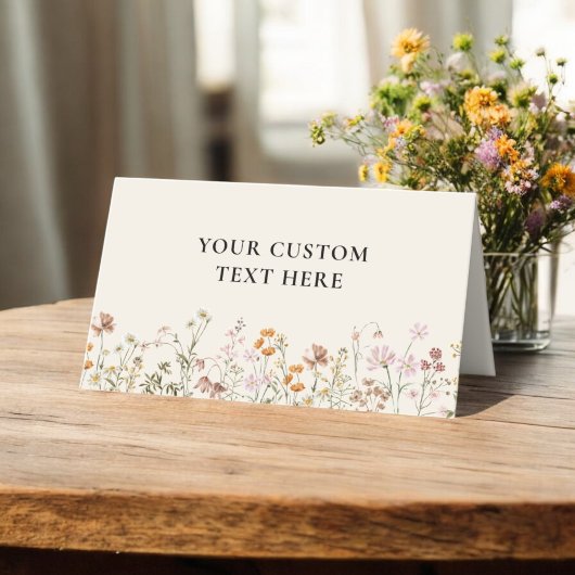 Carte De Placement Mariage Fleur sauvage Boho Chic