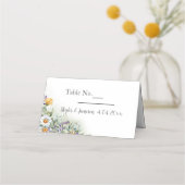 Carte De Placement Mariage Fleur sauvage coloré (Dos)