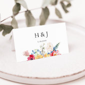 Carte De Placement Mariage Fleur sauvage coloré