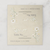 Carte De Placement Mariage Fleur sauvage Daisy (Extérieur déplié)