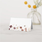 Carte De Placement Mariage Fleur sauvage d'automne (Devant)