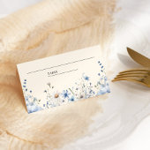 Carte De Placement Mariage Fleur sauvage Dusty Blue Boho