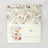 Carte De Placement mariage fleur sauvage fleuri (Extérieur déplié)