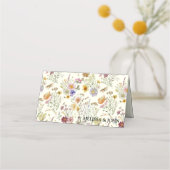 Carte De Placement mariage fleur sauvage fleuri (Dos)