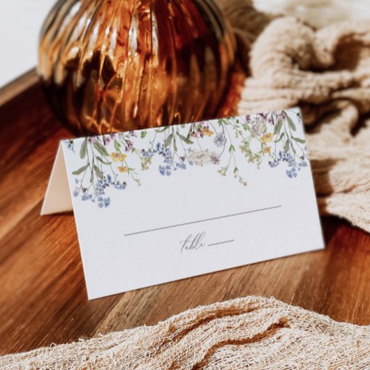 Carte De Placement Mariage fleur sauvage plié Carte Place Boho Floral