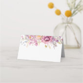 Carte De Placement Mariage Fleur sauvage pourpre (Devant)