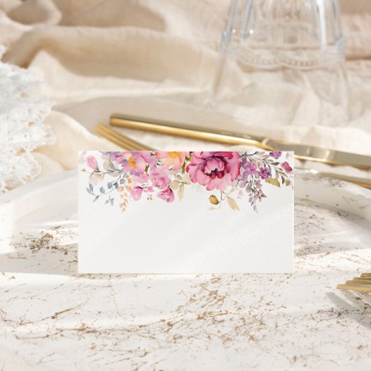 Carte De Placement Mariage Fleur sauvage pourpre