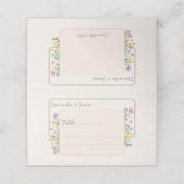 Carte De Placement Mariage Fleur sauvage rustique moderne (Extérieur déplié)