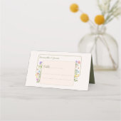 Carte De Placement Mariage Fleur sauvage rustique moderne (Devant)